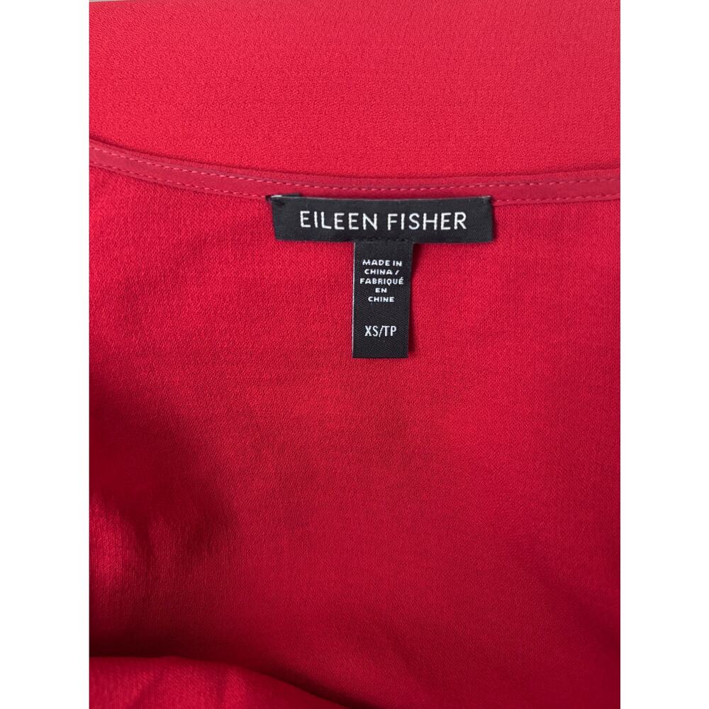Eileen Fisher - NWOT Silk Georgette Crepe Wrap Dress Size XS - Picture 6 of 8